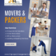 Blue and White Modern Packers and Movers Company Services Promotion Instagram Post 80x80